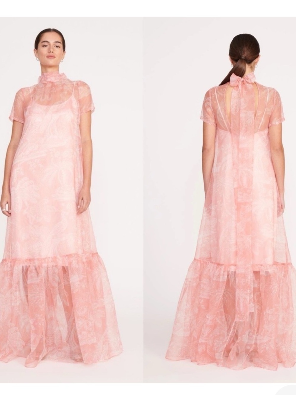 STAUD Calluna Dress in Pink Cherry Blossom sz Small